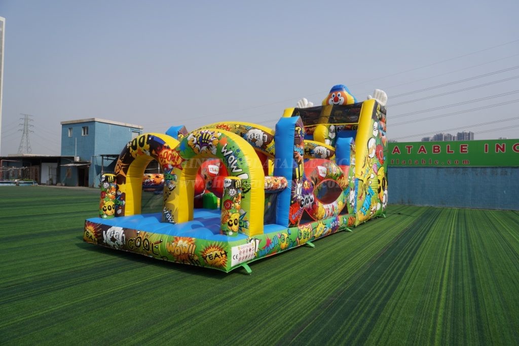 T7-1540B Clown Theme Inflatable Slide