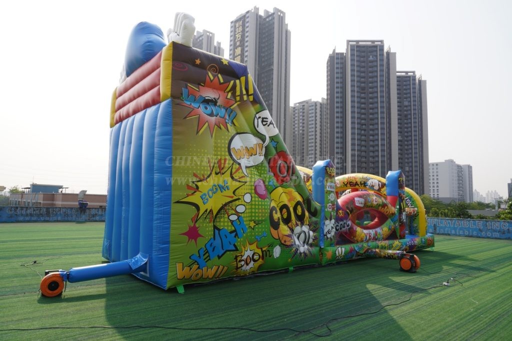 T7-1540B Clown Theme Inflatable Slide