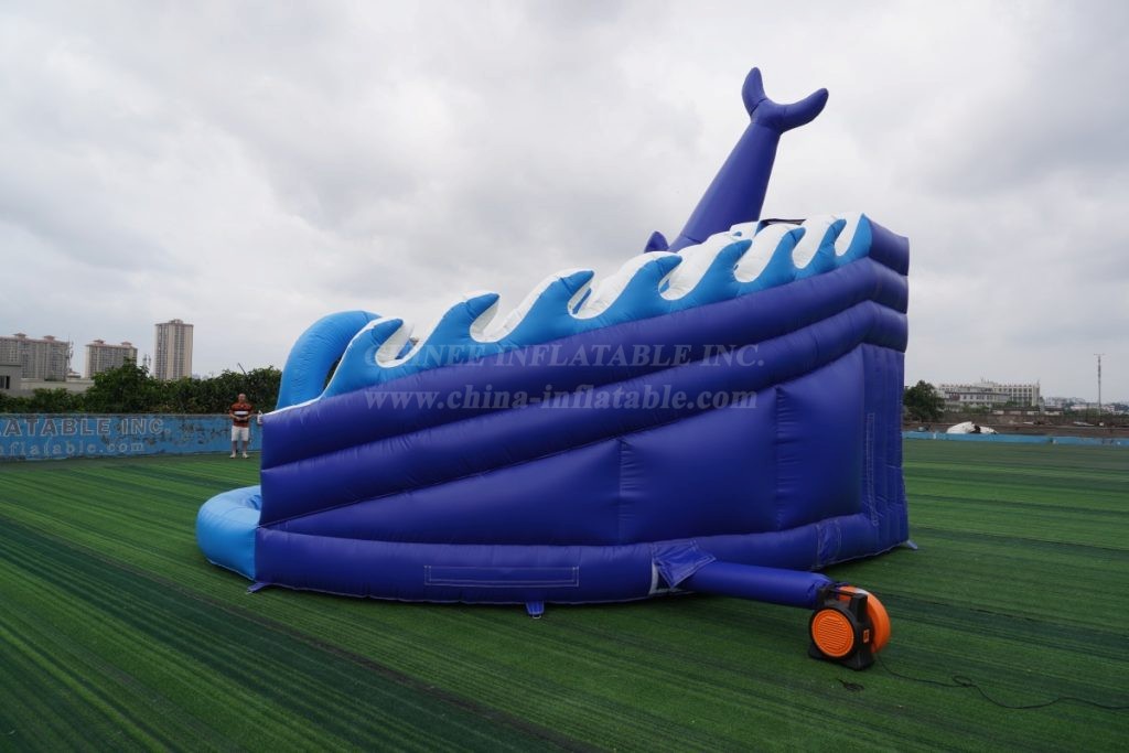 T8-5301 Shark Theme Inflatable Water Slide