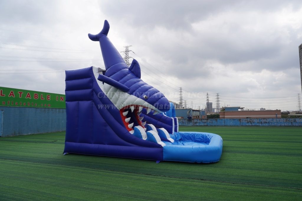 T8-5301 Shark Theme Inflatable Water Slide
