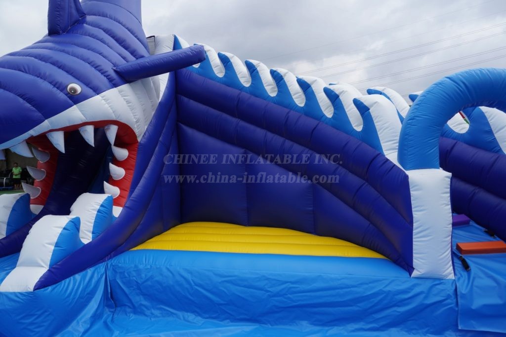 T8-5301 Shark Theme Inflatable Water Slide