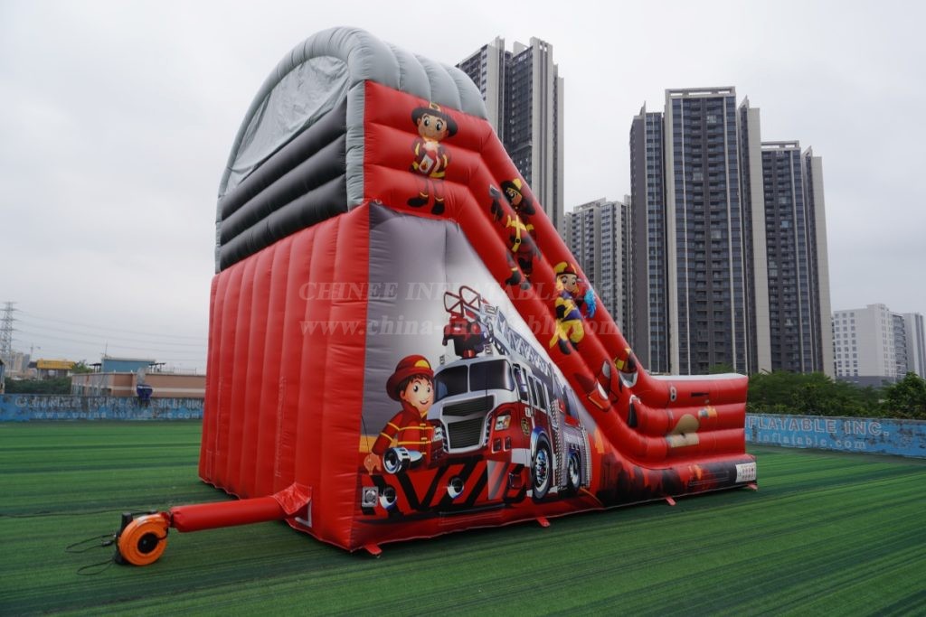 T8-1295C Fire Truck Inflatable Slide