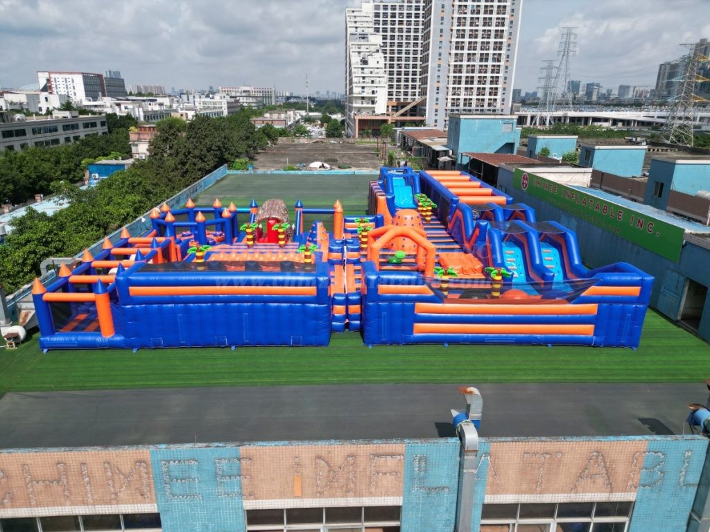 GF2-161 Giant Dinosaur Theme Inflatable Obstacle Course Park