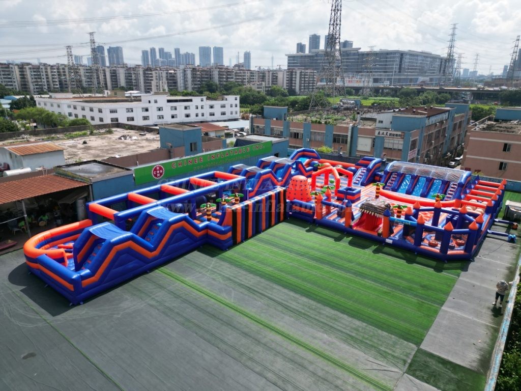 GF2-161 Giant Dinosaur Theme Inflatable Obstacle Course Park