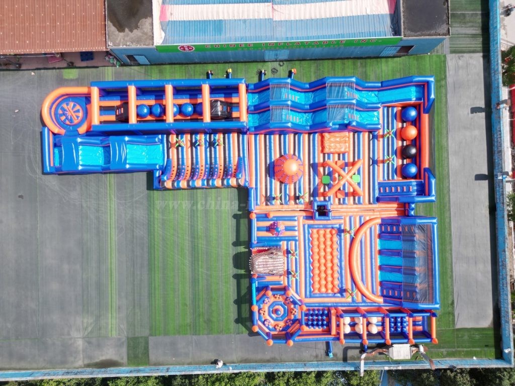 GF2-161 Giant Dinosaur Theme Inflatable Obstacle Course Park