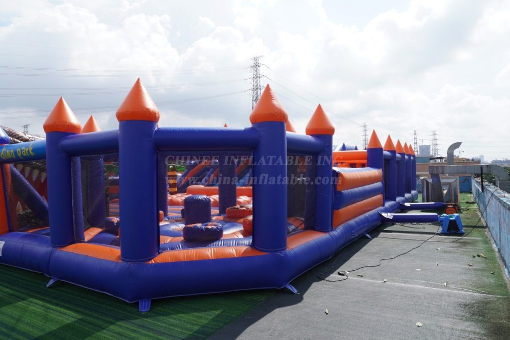 GF2-161 Giant Dinosaur Theme Inflatable Obstacle Course Park