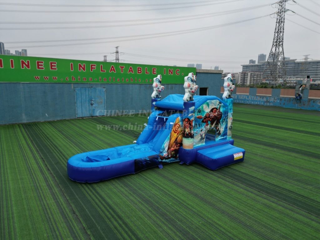 T2-4268G Moana Inflatable Bounce House with Slide & Pool