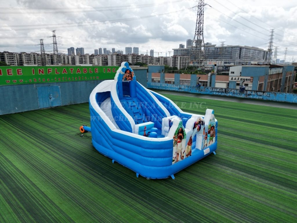 T8-4260B Moana Themed Dual Lane Inflatable Slide