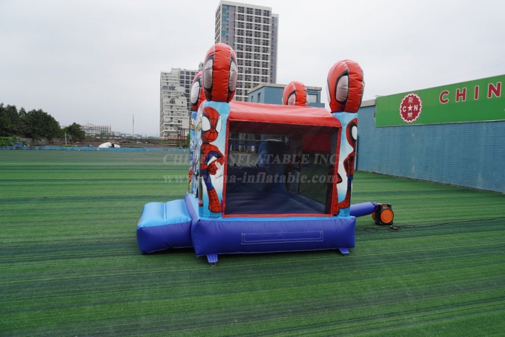 T2-4268H Spider-Man Inflatable Bounce House with Slide & Pool