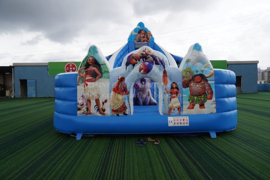 T8-4260B Moana Themed Dual Lane Inflatable Slide