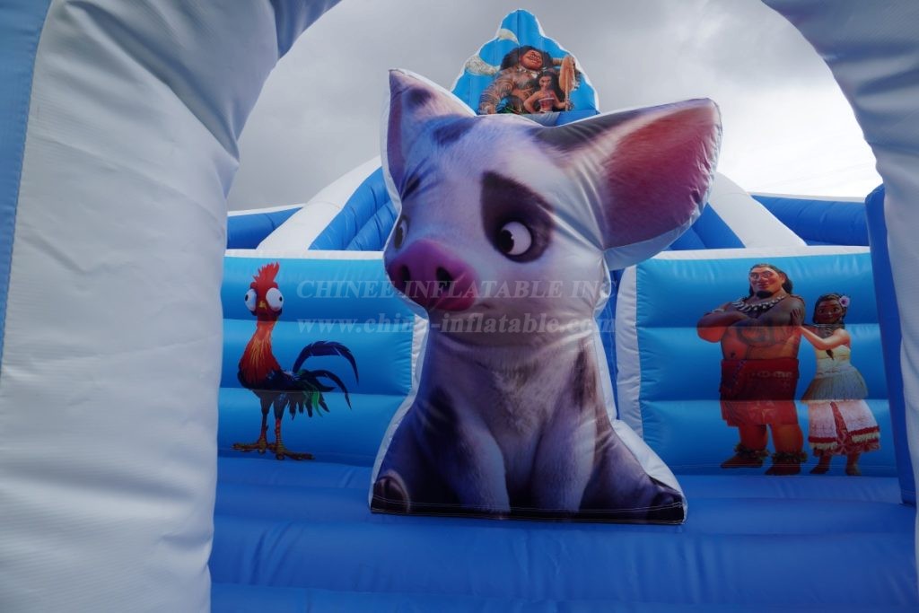 T8-4260B Moana Themed Dual Lane Inflatable Slide