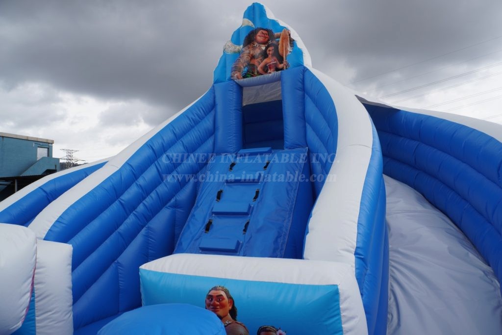 T8-4260B Moana Themed Dual Lane Inflatable Slide