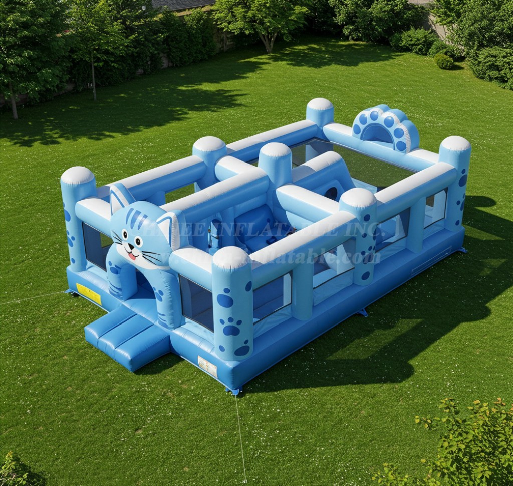 T2-8518 Blue Cat Inflatable Combos