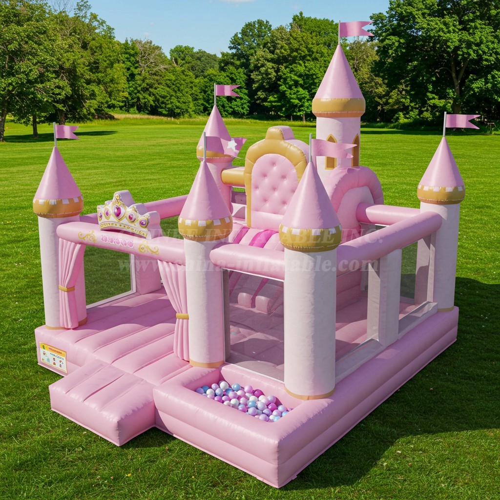 T2-8558 Princess Parties Inflatable Castles