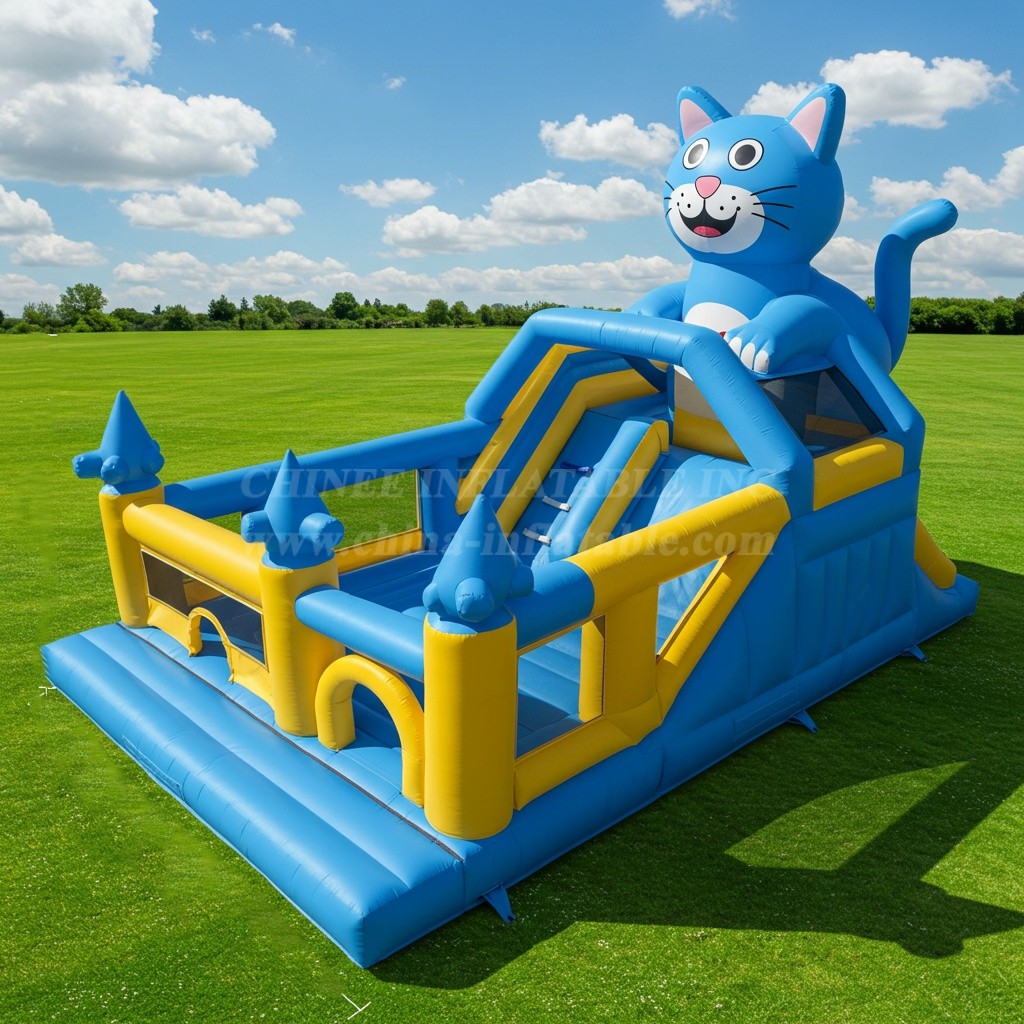 T8-8009 Cat Inflatable Dry Slide