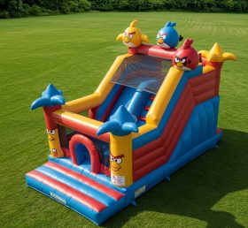 T8-8017 angry birds Inflatable Dry Slide