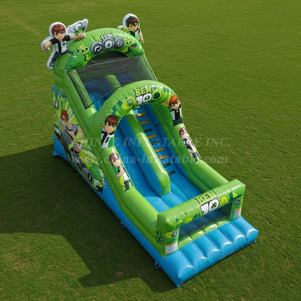 T8-8019 Ben 10 Inflatable Dry Slide