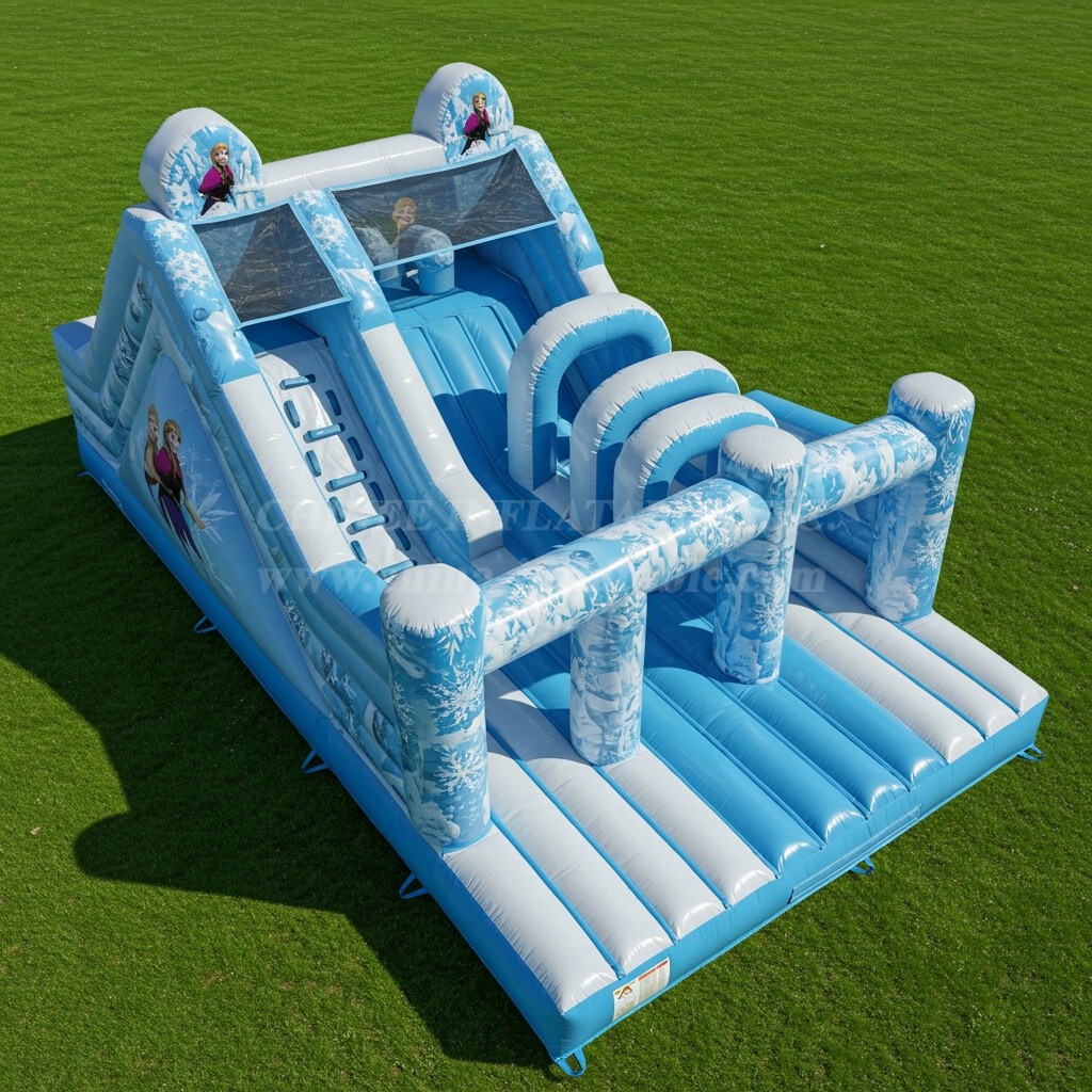 T8-8026 Frozen Inflatable Dry Slide