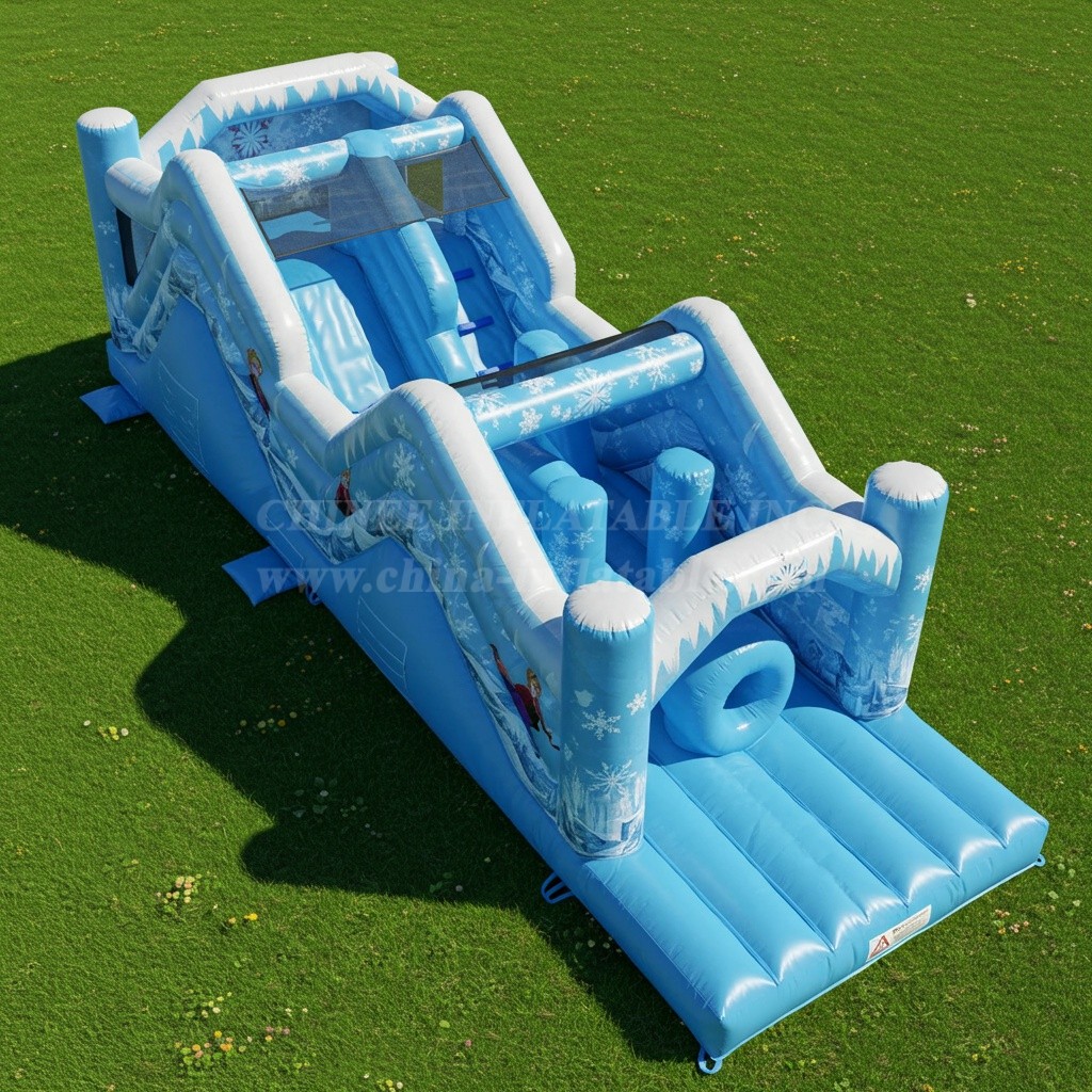 T8-8028 Frozen Inflatable Dry Slide