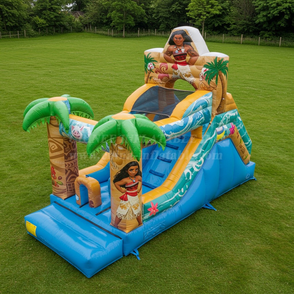 T8-8037 moana Inflatable Dry Slide