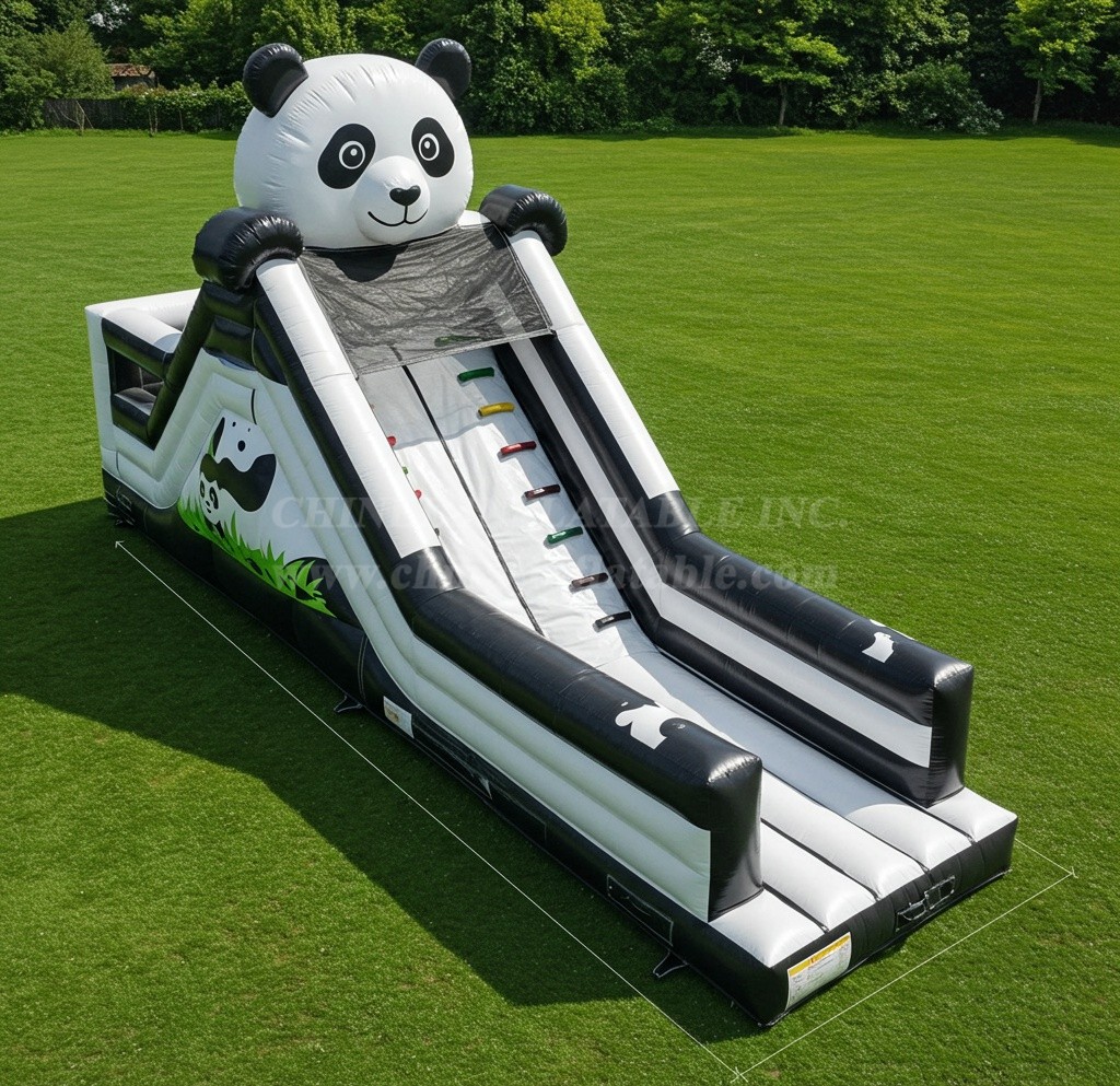 T8-8044 Panda Inflatable Dry Slide