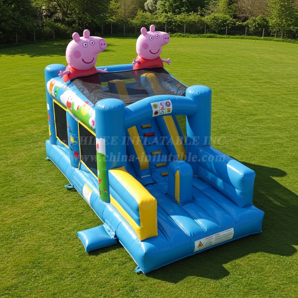 T8-8048 Peppa Pig Inflatable Dry Slide