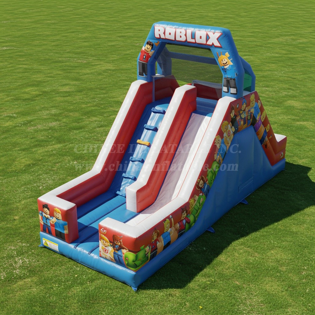 T8-8052 Roblox Inflatable Dry Slide