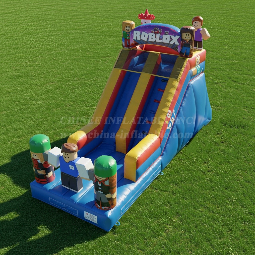 T8-8055 Roblox Inflatable Dry Slide