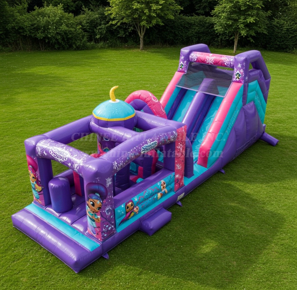 T8-8056 Shimmer & Shine Inflatable Dry Slide