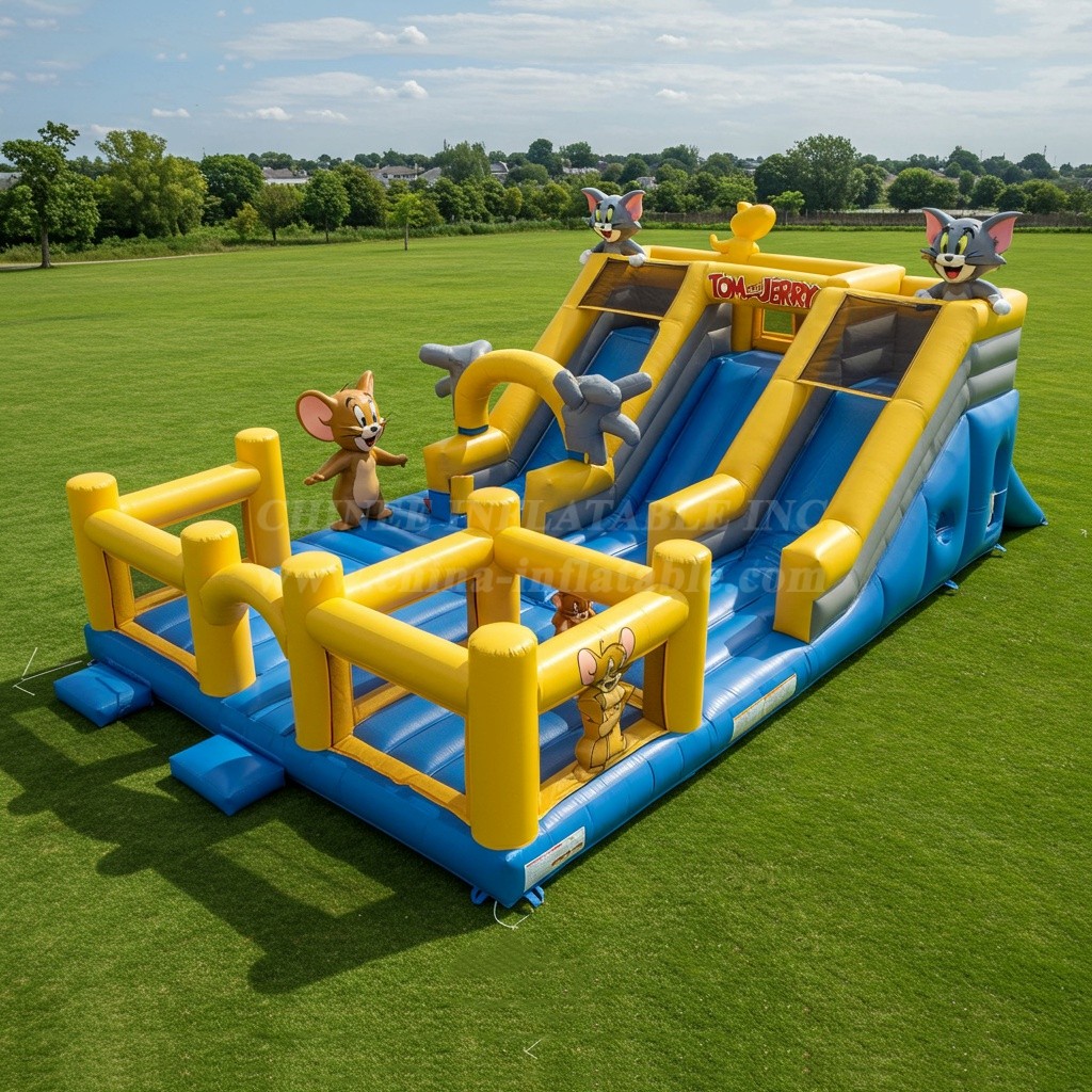 T8-8072 Tom and Jerry Inflatable Dry Slide