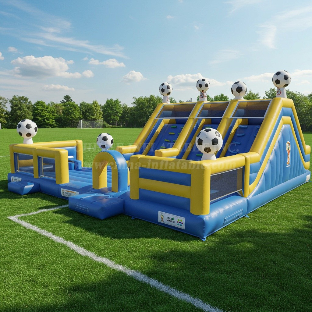 T8-8082 World Cup Inflatable Dry Slide