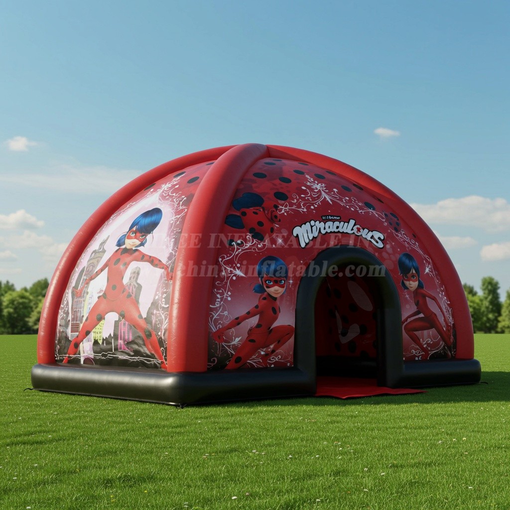 Tent1-4866 Miraculous Ladybug Inflatable Dome