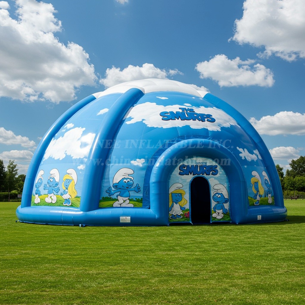 Tent1-4909 The Smurfs Inflatable Dome