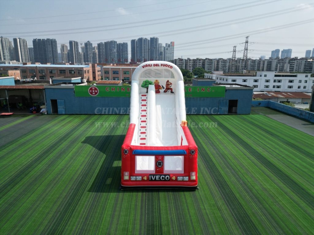 T8-7500 Fire Truck Theme Inflatable Slide