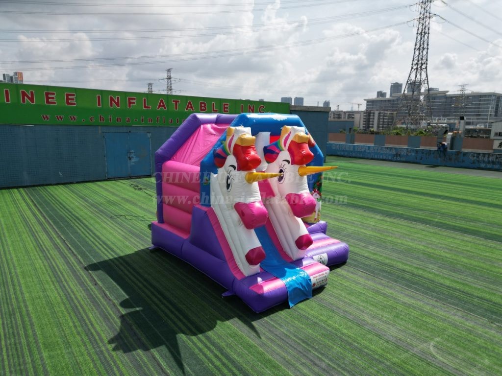 T2-4136A Unicorn Bouncy Castle with Slide