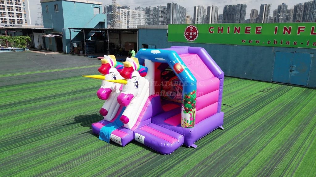 T2-4136A Unicorn Bouncy Castle with Slide