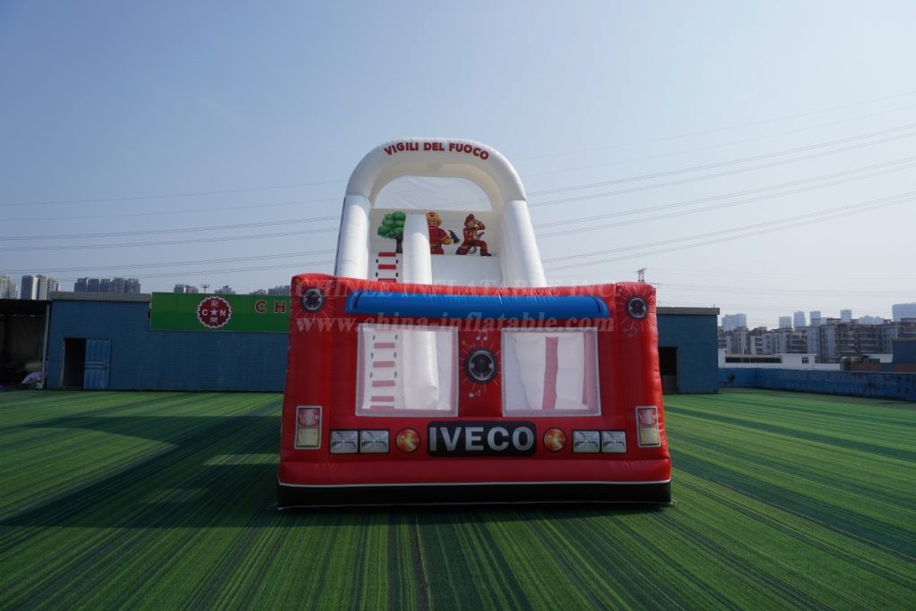 T8-7500 Fire Truck Theme Inflatable Slide