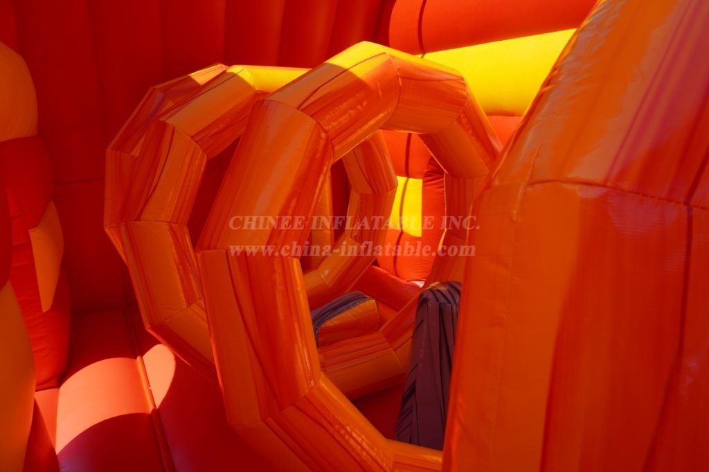 T7-3619 Firetruck Inflatable Obstacle Courses
