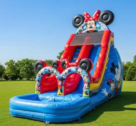 T8-8595 Mickey & Minnie Theme Inflatable Water Slide