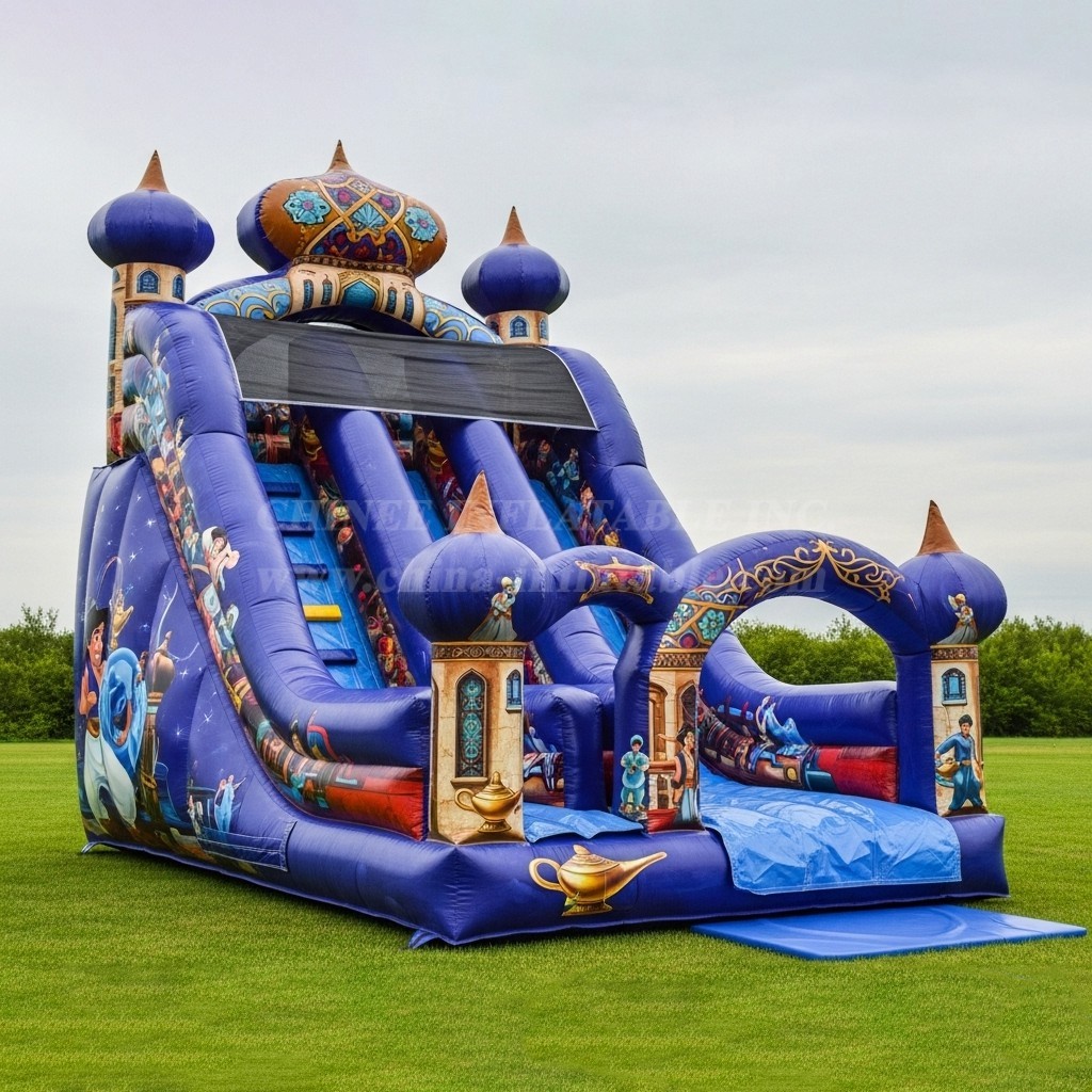 T8-8092 Aladdin Theme Inflatable Dry Slide
