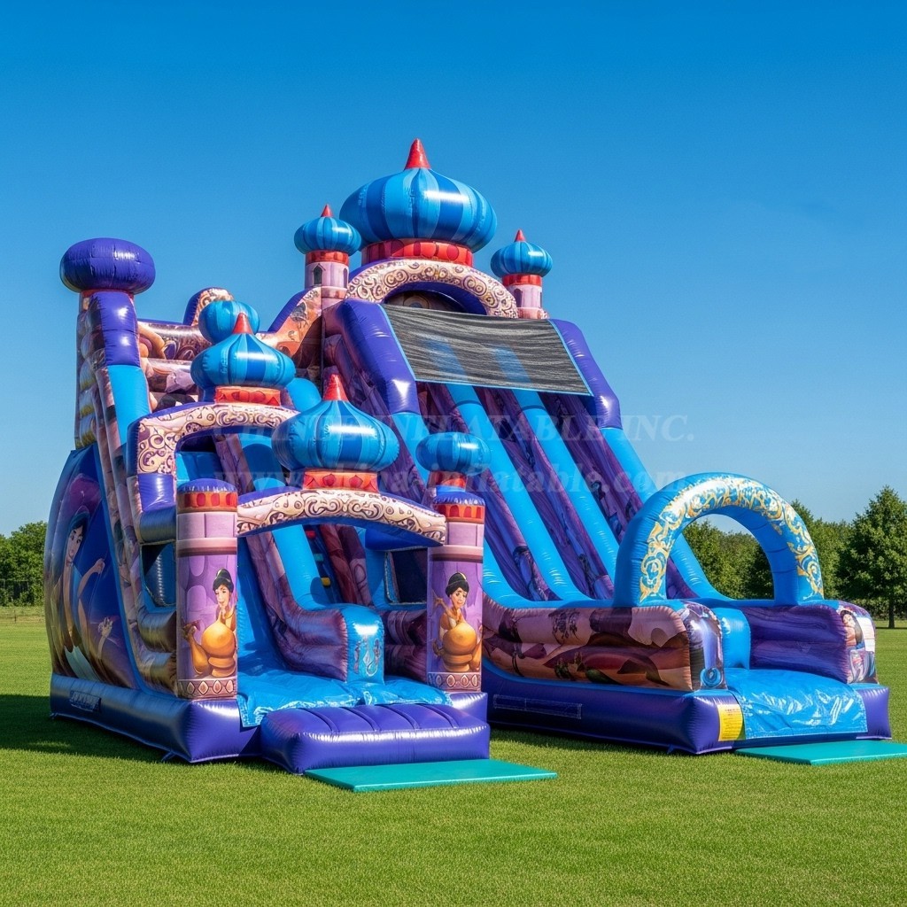 T8-8093 Aladdin Theme Inflatable Dry Slide