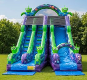 T8-8095 Alien Theme Inflatable Dry Slide