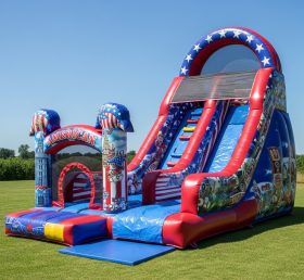 T8-8100 American Style Theme Inflatable Dry Slide