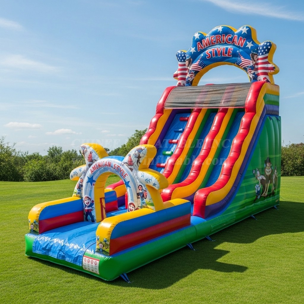 T8-8101 American Style Theme Inflatable Dry Slide