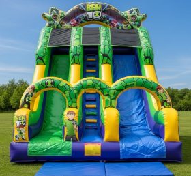 T8-8109 Ben 10 Theme Inflatable Dry Slide