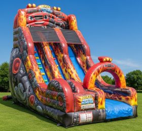 T8-8112 Blaze Monster Theme Inflatable Dry Slide