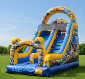 T8-8117 Bob The Builder Theme Inflatable Dry Slide
