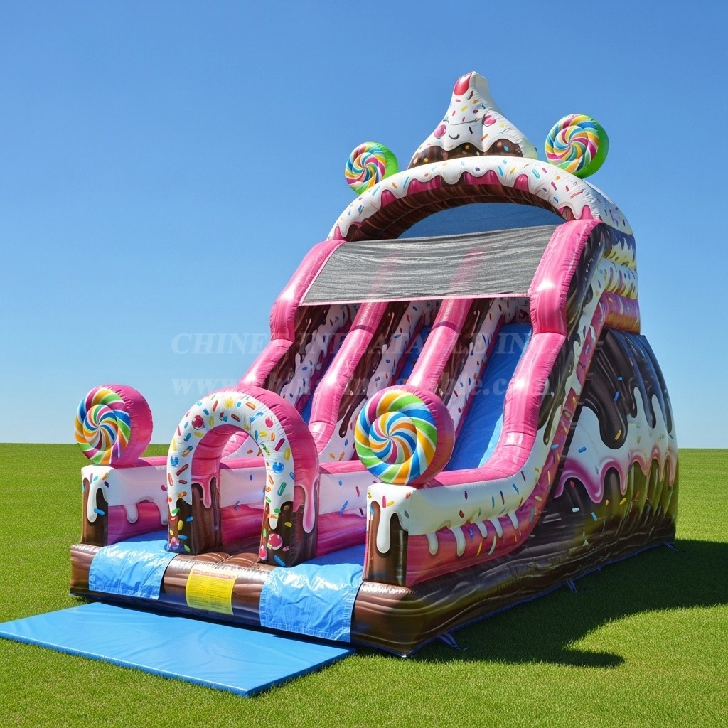 T8-8120 Candy Theme Inflatable Dry Slide
