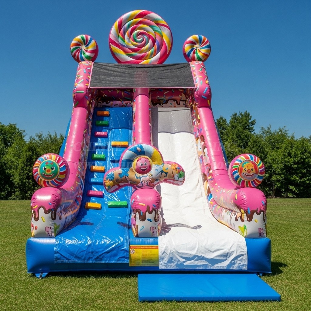 T8-8121 Candy Theme Inflatable Dry Slide
