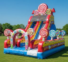 T8-8122 Candy Theme Inflatable Dry Slide
